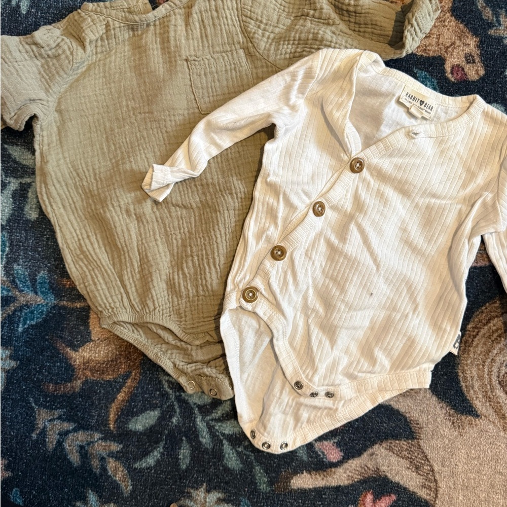 Rabbit and Bear Onsies | 6-9 mo